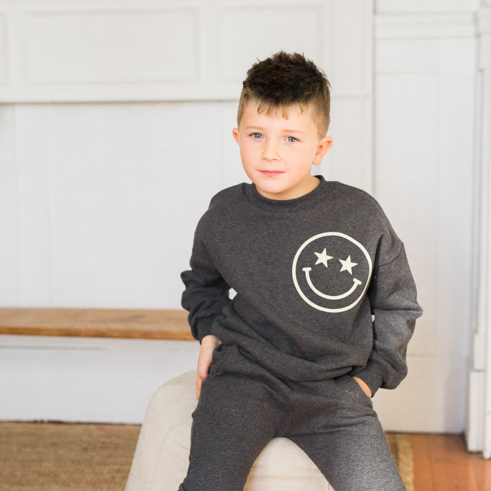 Charcoal Oversized Crew