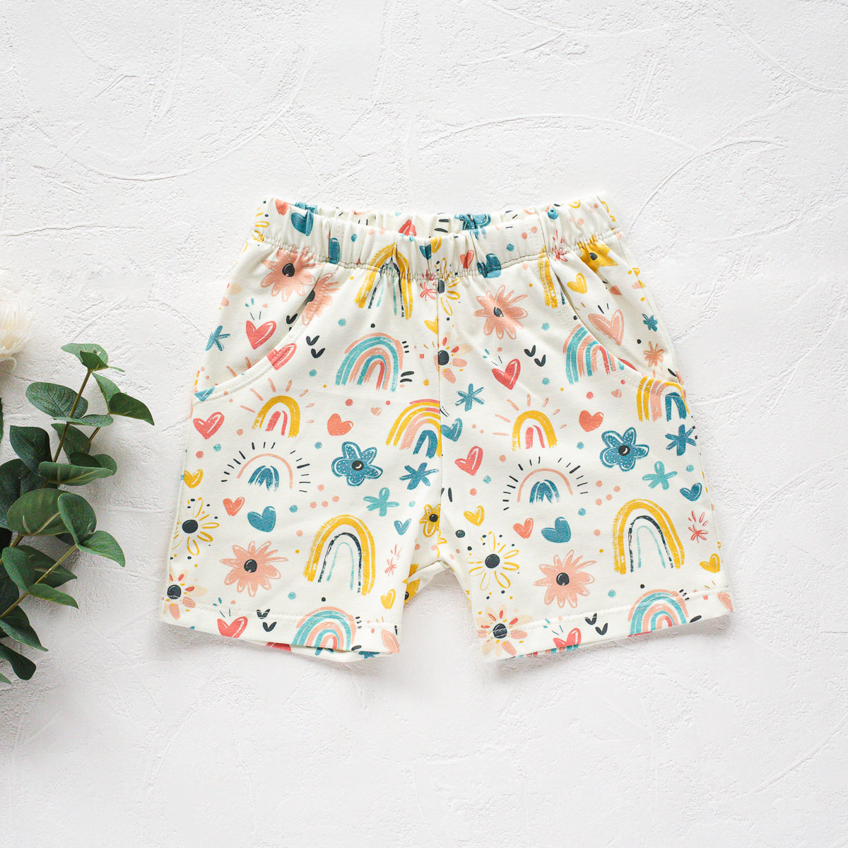 Rainbows and Sunshine Shorts (with pockets)