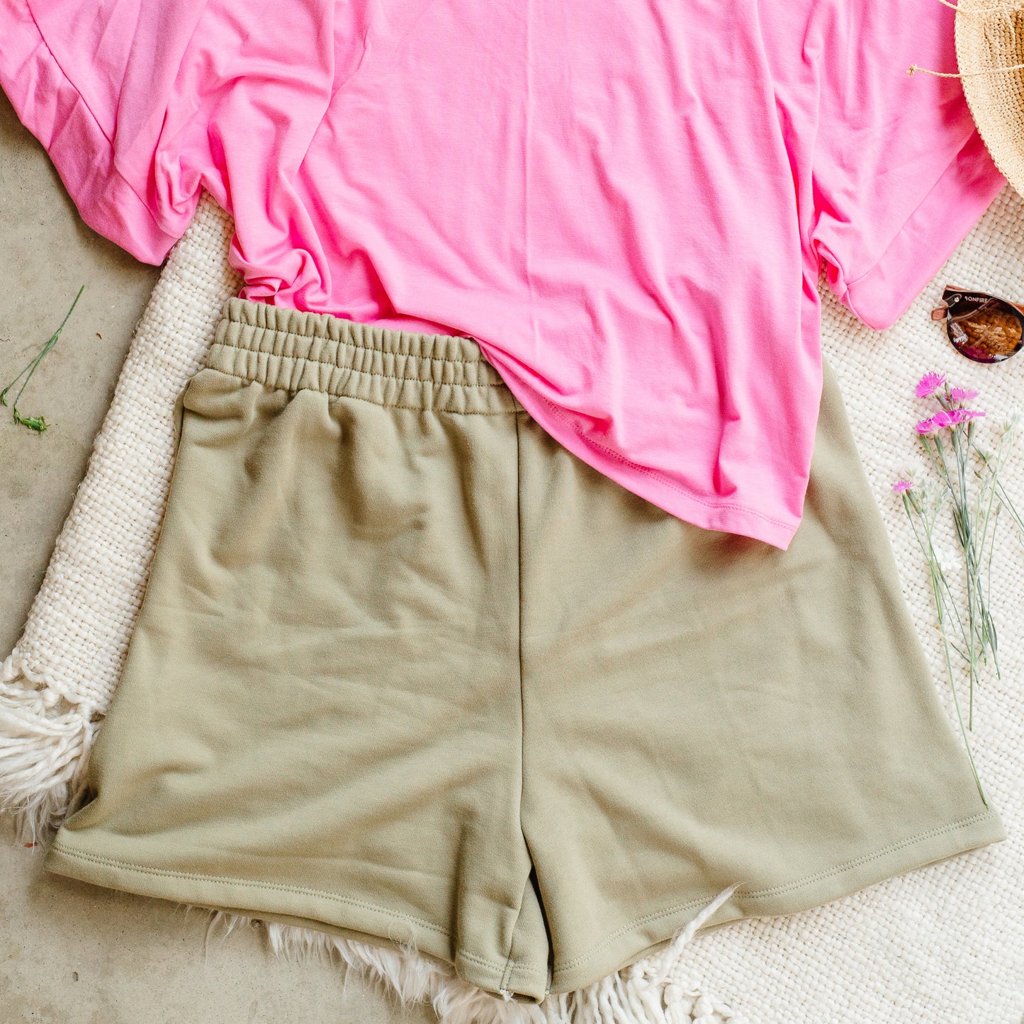 Olive Adult Essential Shorts