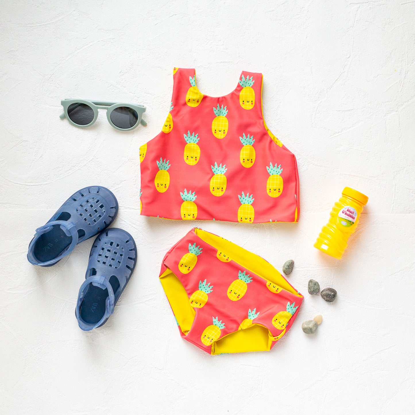 Reversible Swim Set (Kid's) - Pineapple/Yellow