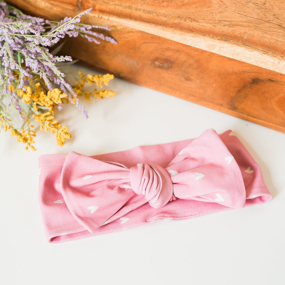 Bubblegum Hearts Bow Headband