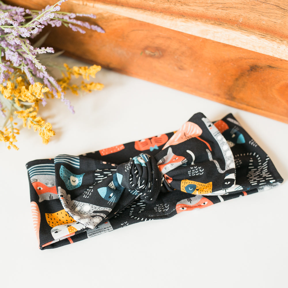 Quirky Cats Bow Headband