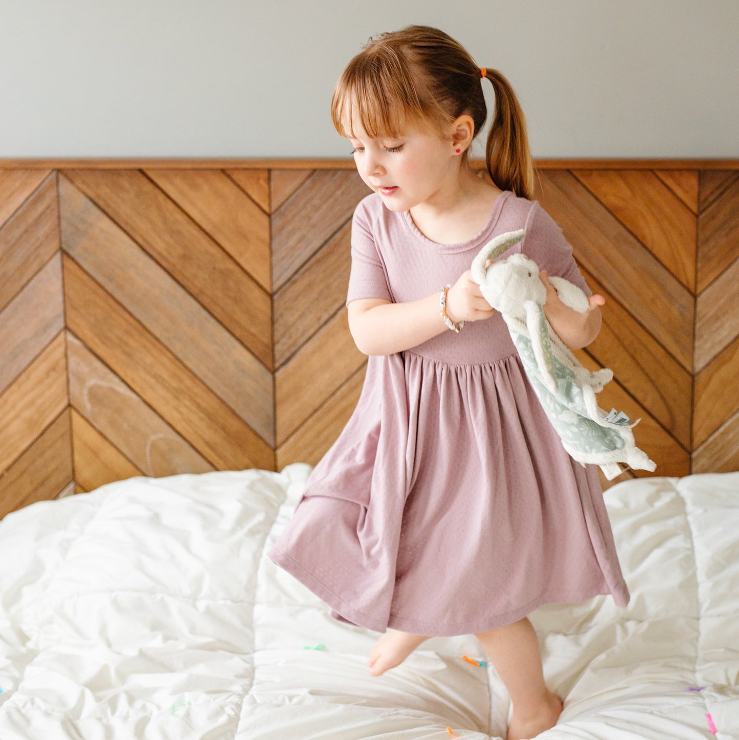 Lilac Pointelle Dress