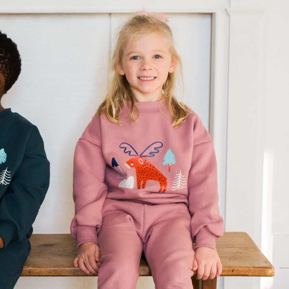 Antique Rose Oversized Crew