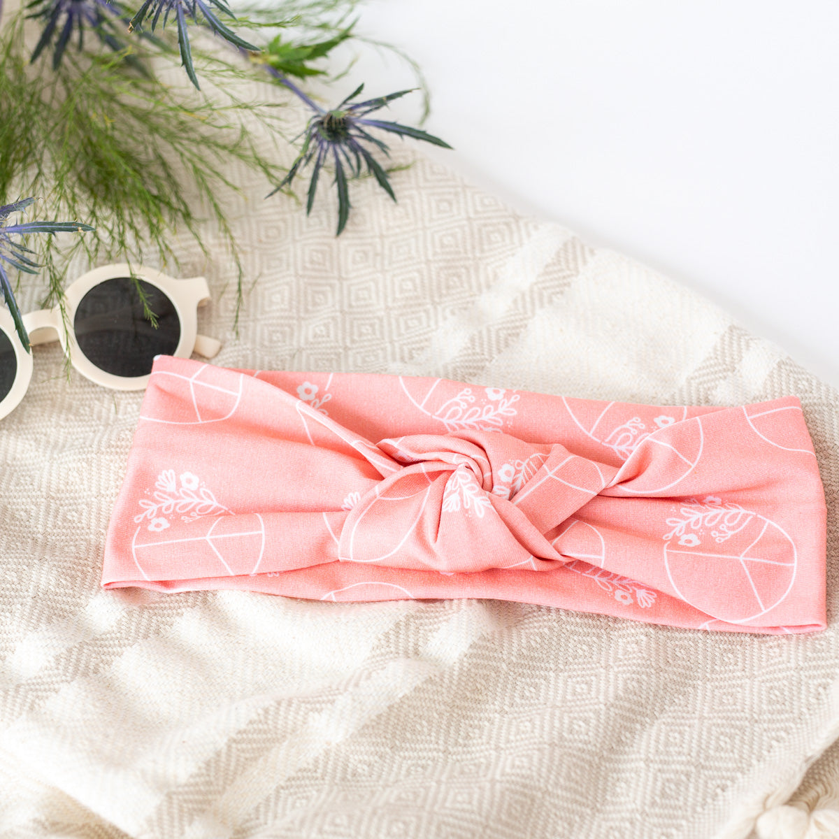 Peachy Peace Knot Headband