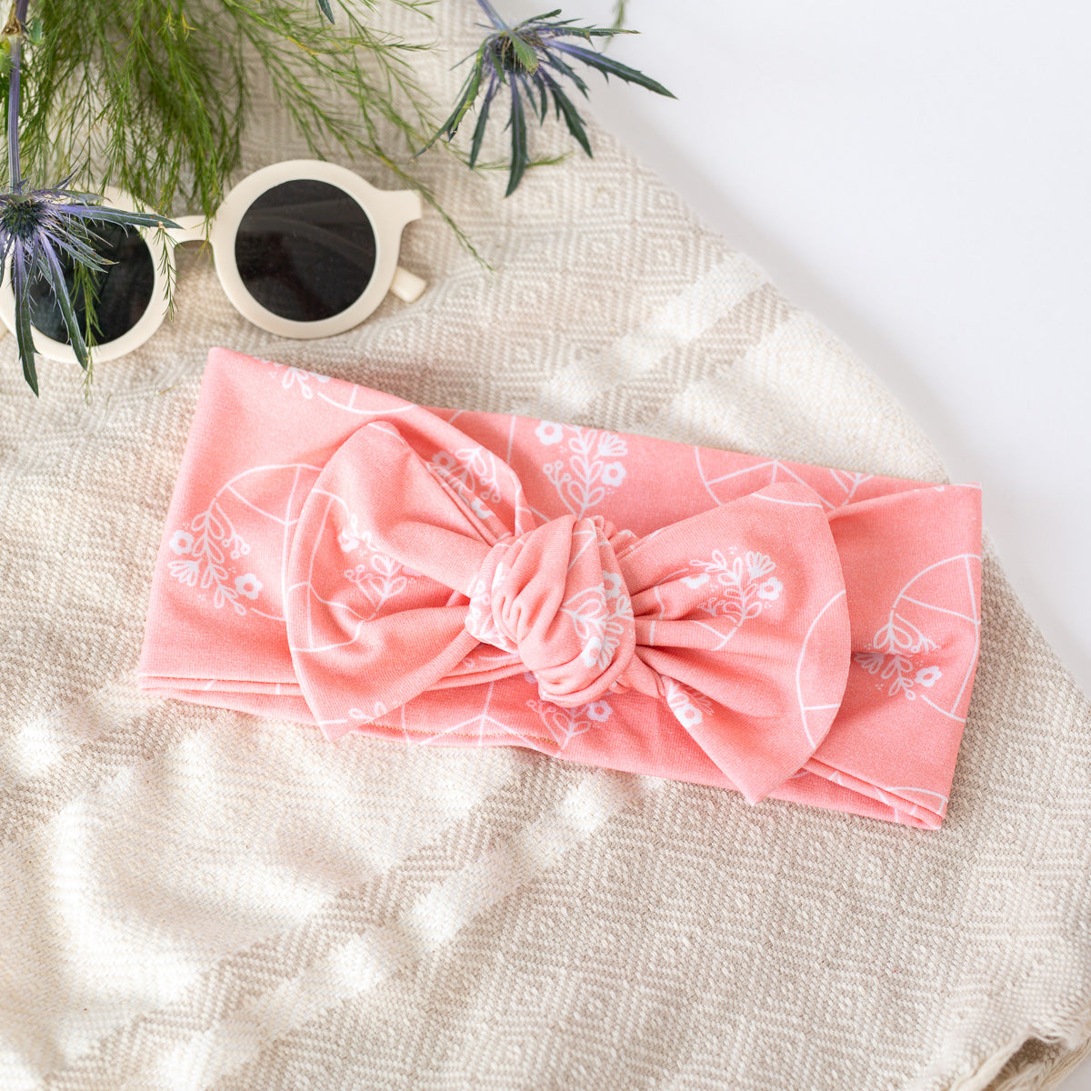 Peachy Peace Bow Headband