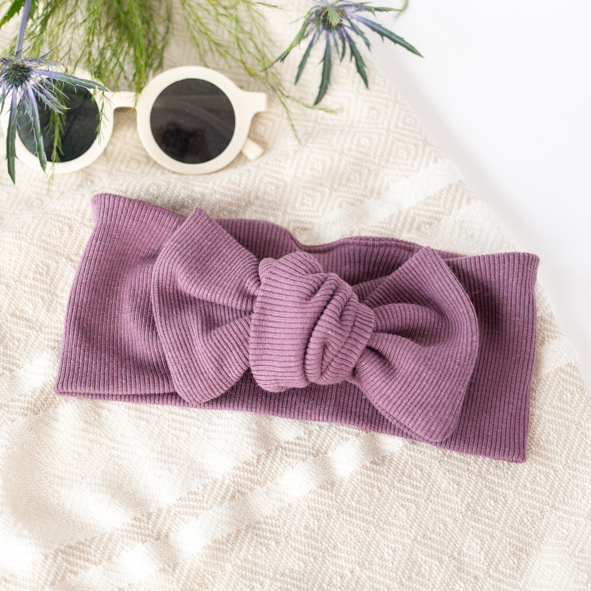 Mauve Bow Headband