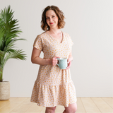 Adult Tiered Dress - Mini Sunflowers