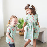 Mint Floral Dress