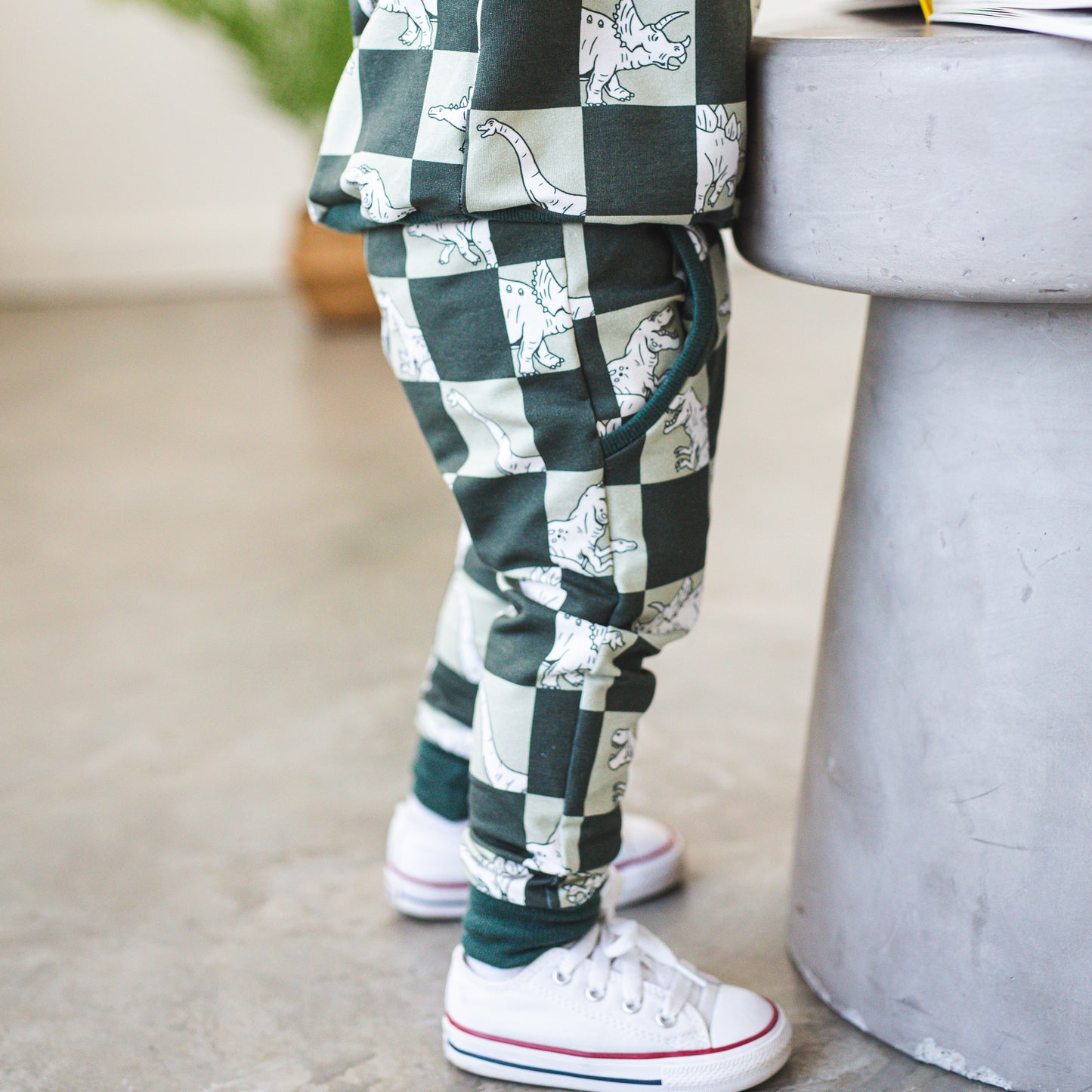 Essential Joggers - Checked Dinos