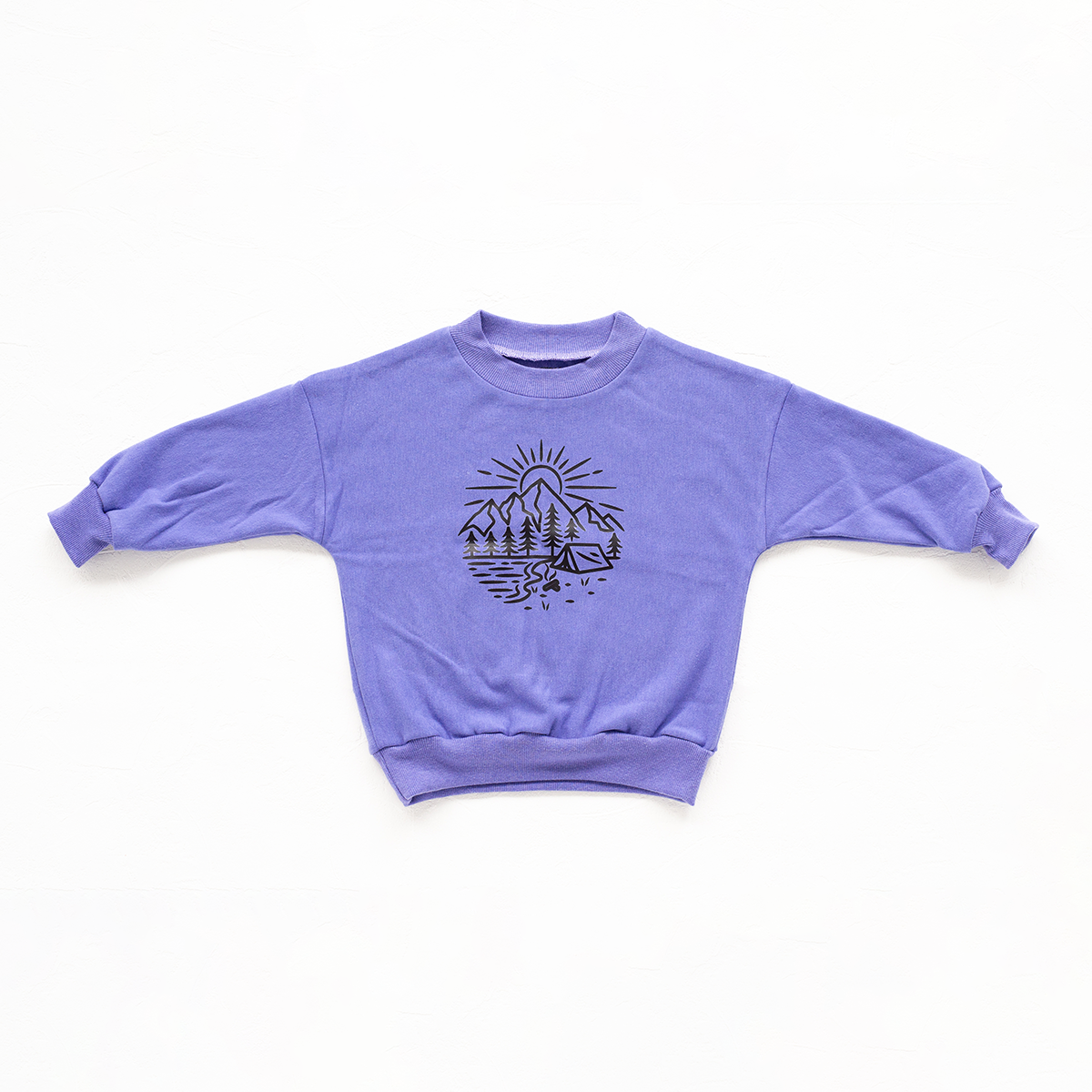 Camp Oversized Crew - Periwinkle