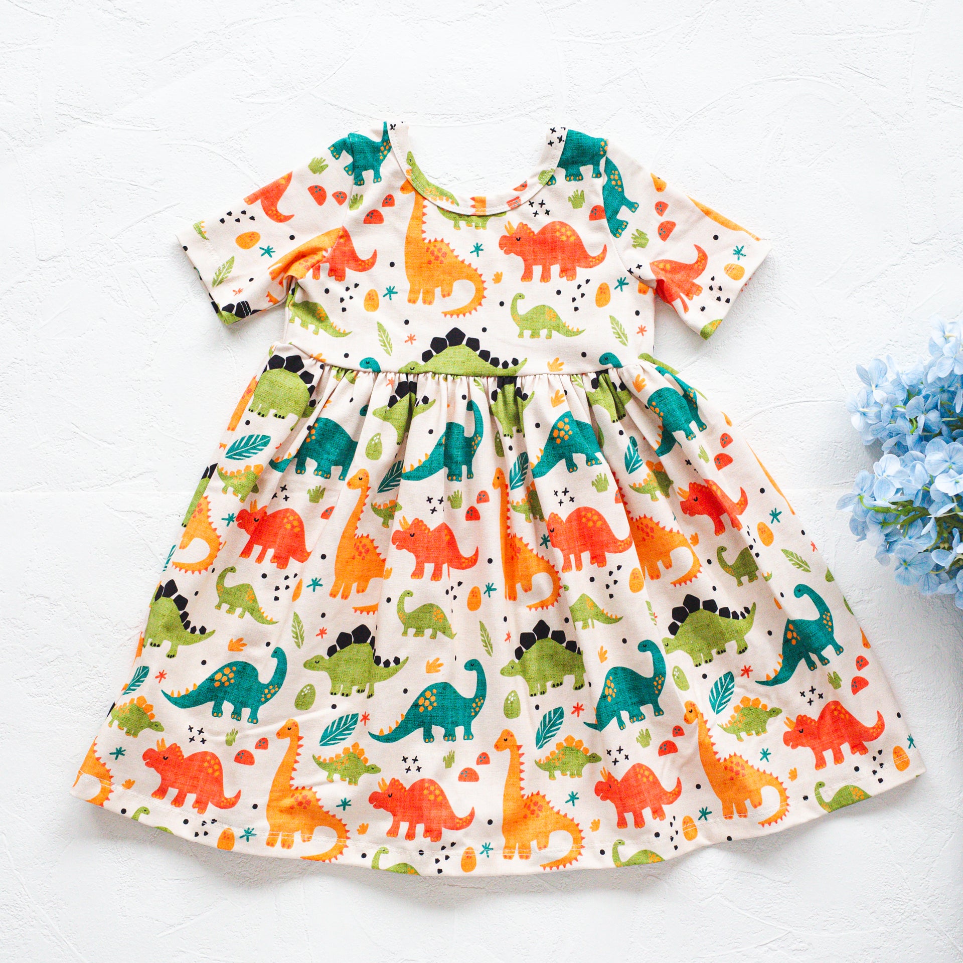 Bright Dinos Dress – Peanut and Bumble