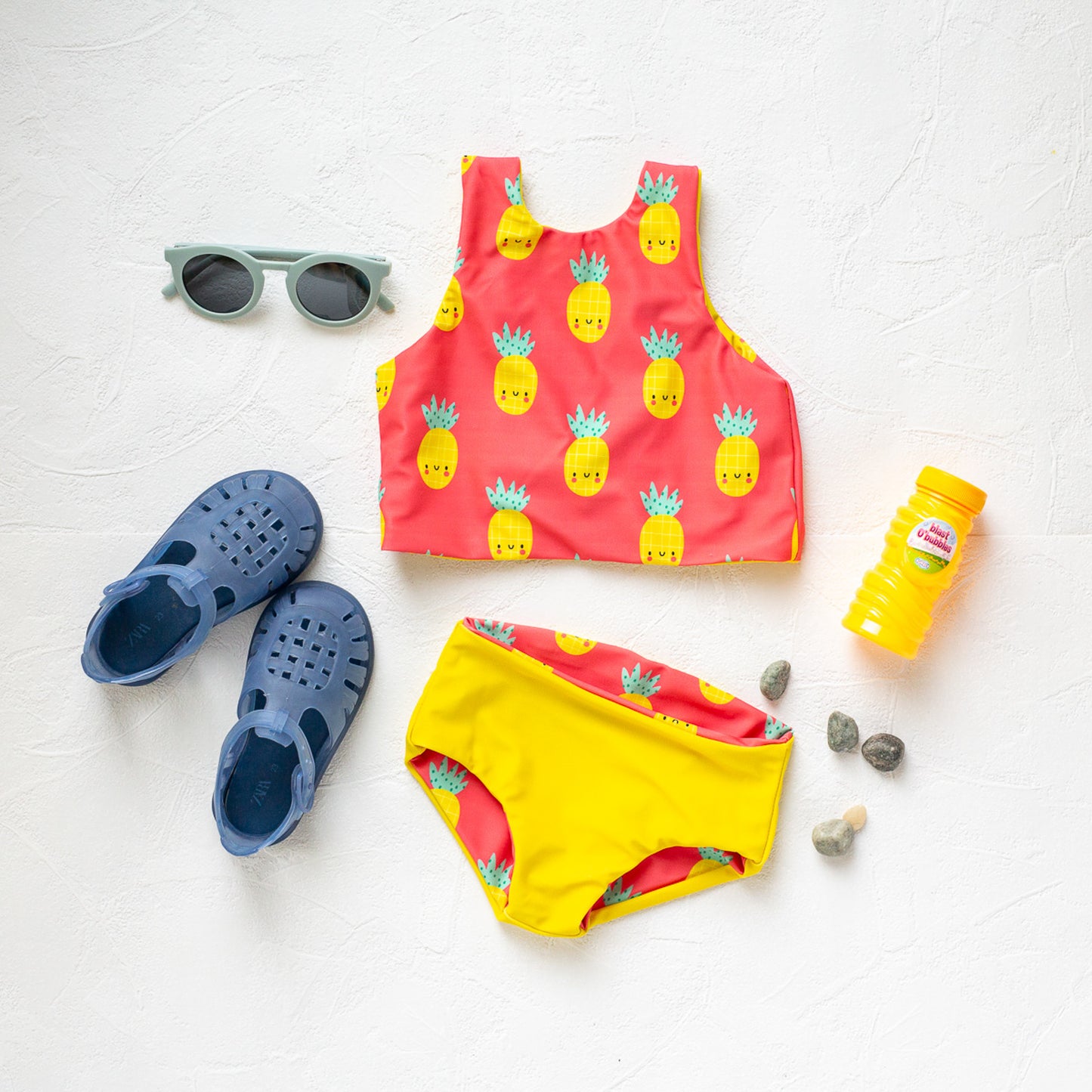 Reversible Swim Set (Kid's) - Pineapple/Yellow