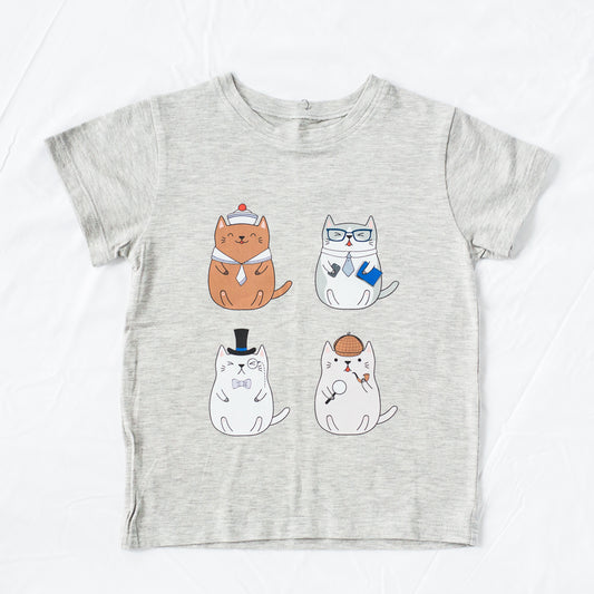 Cats in Costumes Tee - Grey