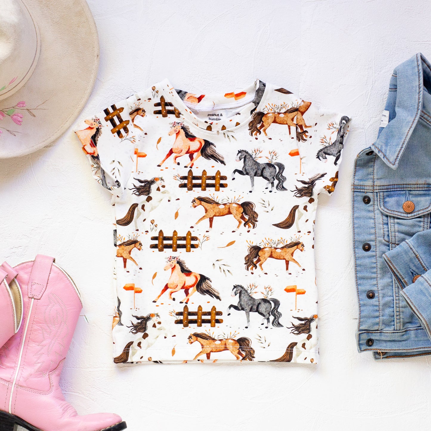 Floral Horses Tee